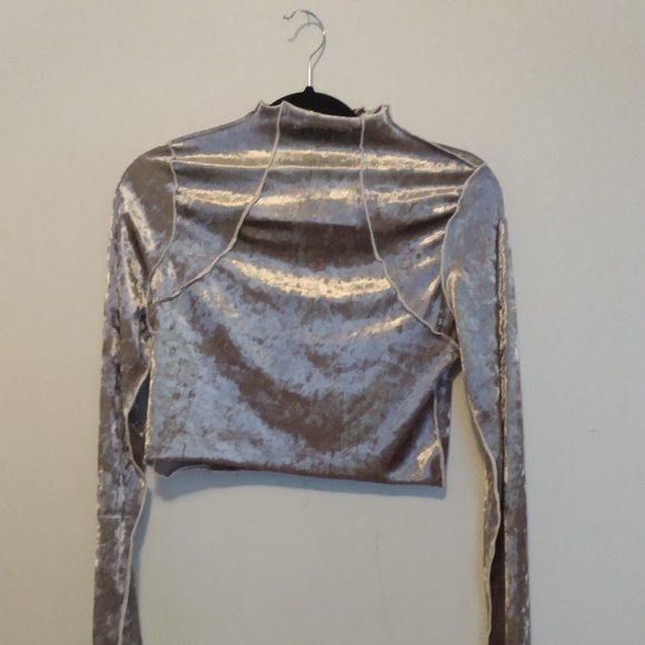 Velvet Crop Top - Picture 1 of 2